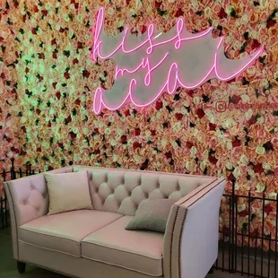 Comfy couch and picture wall