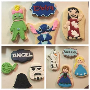 A variety of cookies custom-designed for each child&apos;s interests!