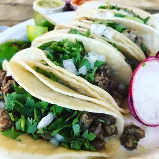 a plate of tacos