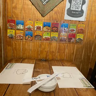 Love the set up at the table