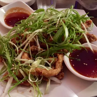 Boneless Fried Chicken with Green Onions