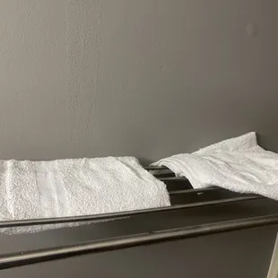 The old hand towels, one not even folded.