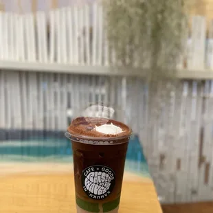 a cup of iced coffee