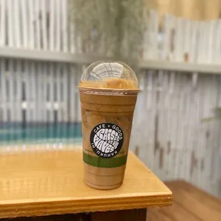 a cup of iced coffee