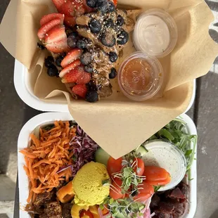 Waffle and Aloha Bowl