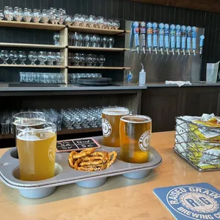 First brewing I&apos;ve visited that offers pretzels with a flight.
