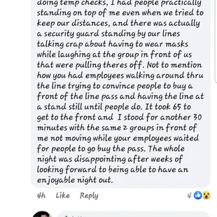 Picture of the post on Facebook