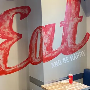 Eat and be happy wall