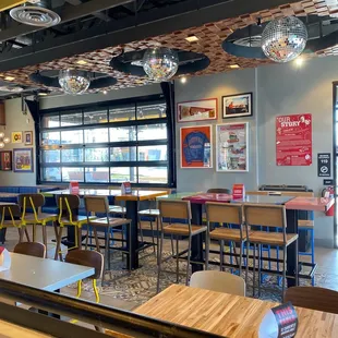 the inside of a restaurant