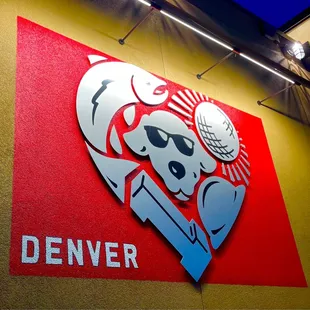 a sign for denver