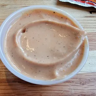 Cane's sauce. It's tangy.