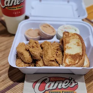 Caniac Combo. fries substituted for another Texas Toast