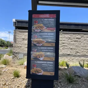 a menu at a restaurant