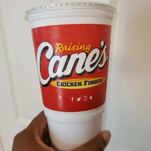 This is the combo drink size (Large for Caniac combo)