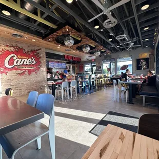 the inside of a restaurant