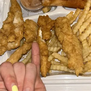Finger size chicken