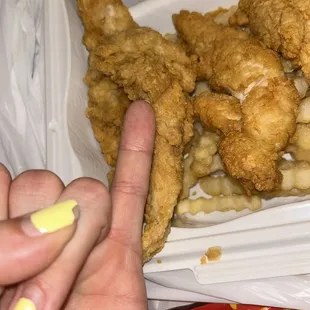 Finger size chicken
