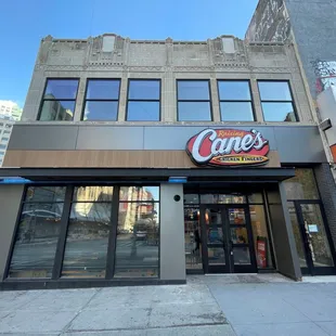 the front of the building