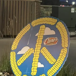 a peace sign