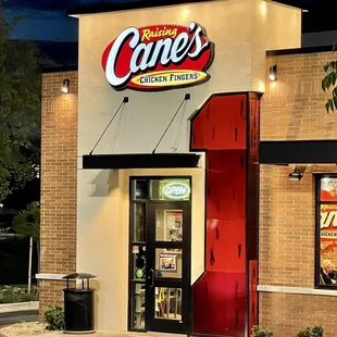 the front of the building