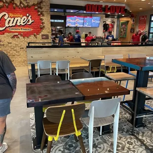 Counter and dining area