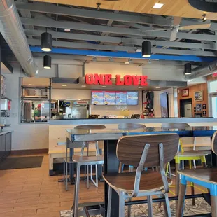 the inside of a restaurant