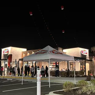 Outside grand opening day