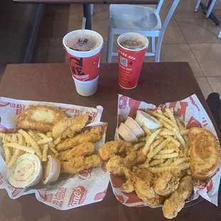 Box combo and Caniac combo with sweet tea