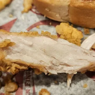 Chickens of white meat tenders