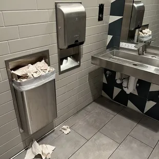 Dirty, soap dispenser is gone, zero responsibility from manager to take a look. Employee must wash their hand