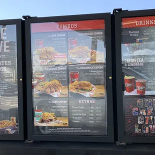 The menu board