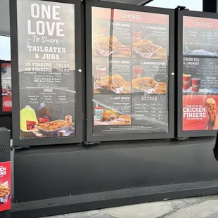 Drive thru menu and ordering station