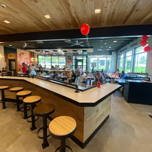 Here is the main dining room. To the left is the entrance. My back was to the cashiers.