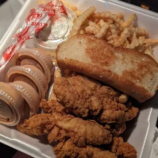 a tray of food