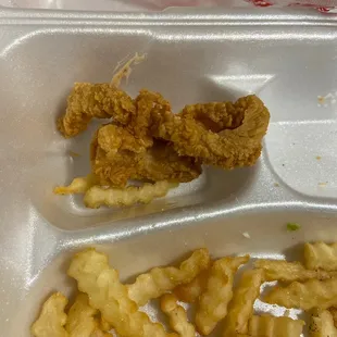 Chicken strip quality sucked!
