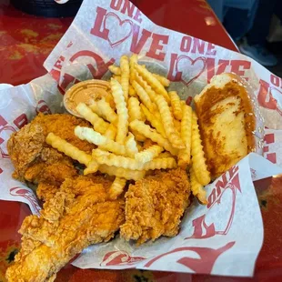 chicken wings and fried chicken, food