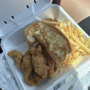 The Caniac Combo - 6 Chicken Fingers double toast