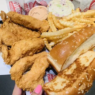 a basket of fried food