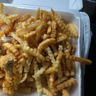 Cold, disgusting, grease filled tasting French fries