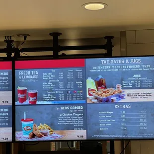 a menu for a restaurant