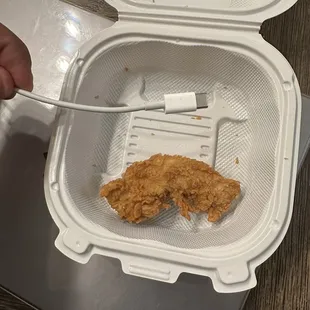 I paid for an extra chicken finger not a nugget???