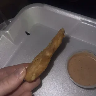 Very thin Chicken Finger