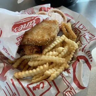 Sandwich combo with toast instead of regular buns. (The Sandwich Combo)