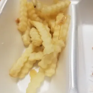 The amount of soggy fries on a meal.