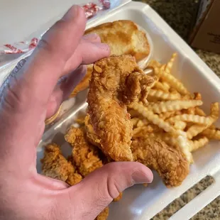 Chicken &quot;tender&quot; the size of 2 chicken nuggets