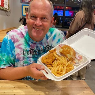The Box Combo. 4 chicken tenders, fries, garlic toast, dipping sauce, coleslaw. $10.99