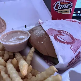 Chicken sandwich and fries combo