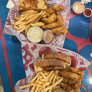 Two Box Combo's: One with an extra toast instead of coleslaw