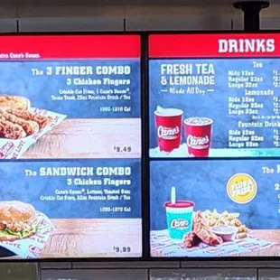 Menu board