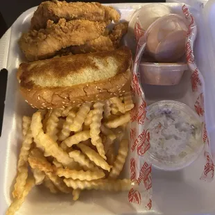 Chicken tenders! Very good!